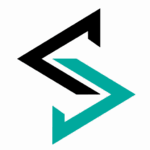 Modern logó, geometrikus formák.